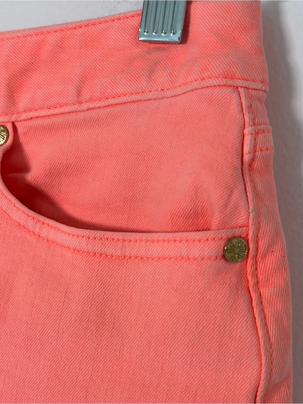 EUC! Lilly Pulitzer Kooper Denim‎ Mini Skirt Papaya Size 0